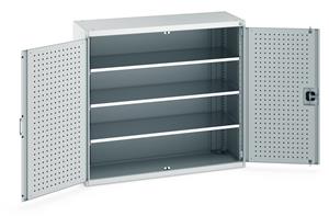 Bott Tool Storage Cupboards for workshops with Shelves and or Perfo Doors Bott Perfo Door Cupboard 1300Wx525Dx1200mmH - 3 Shelves